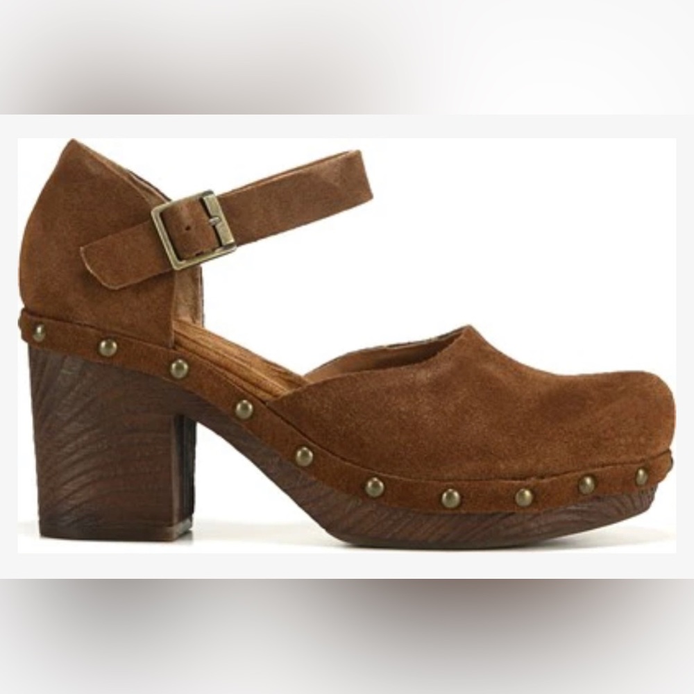Korks suede Evah clogs.